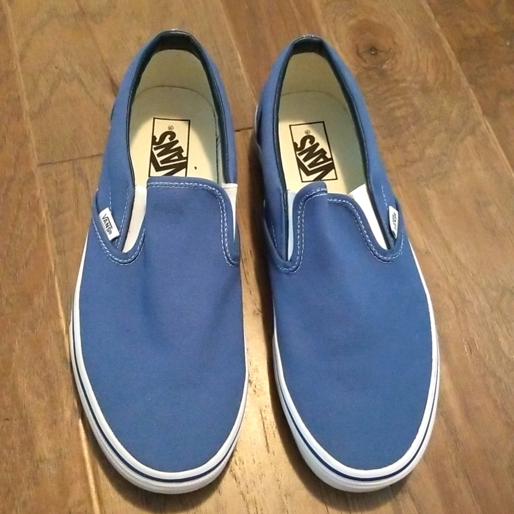 Light blue Vans size 9 slip on